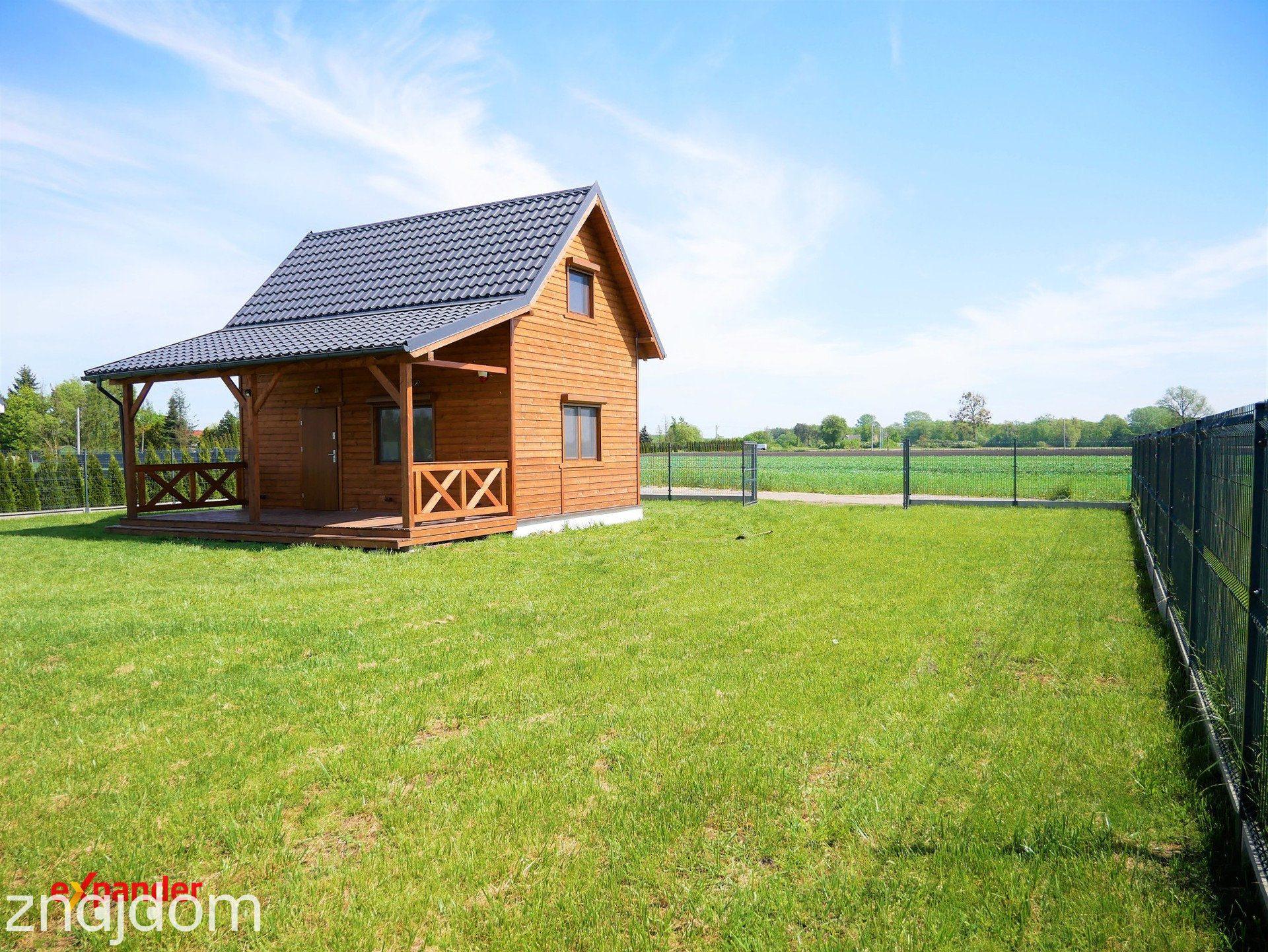 Domek całoroczny drewniany garaż działka 912m2 Powidz ZAMIANA