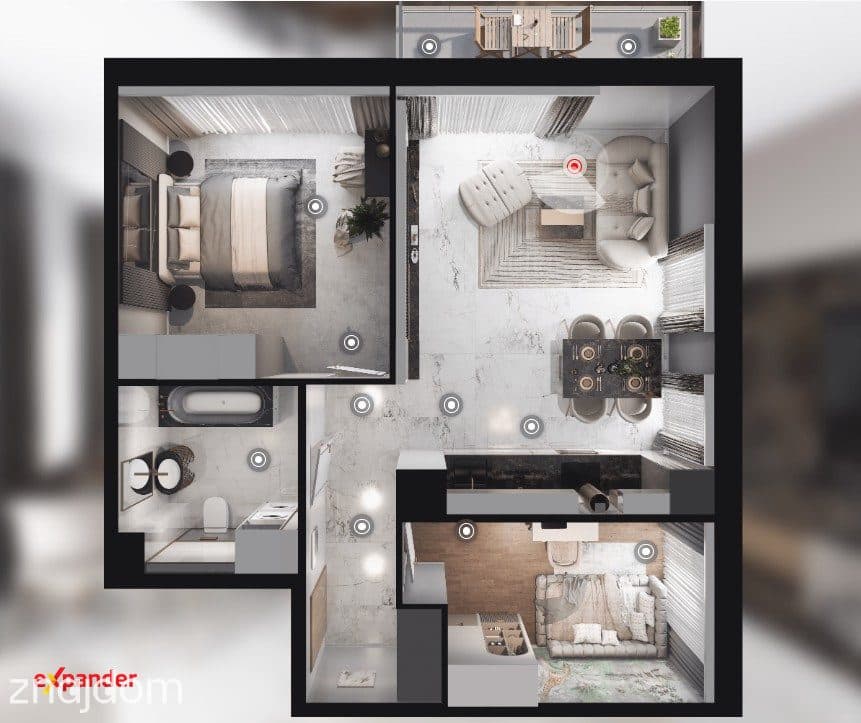 Narożne 3 pokoje ok. 60 m² | balkon | szybki odbiór - zdjęcie 8