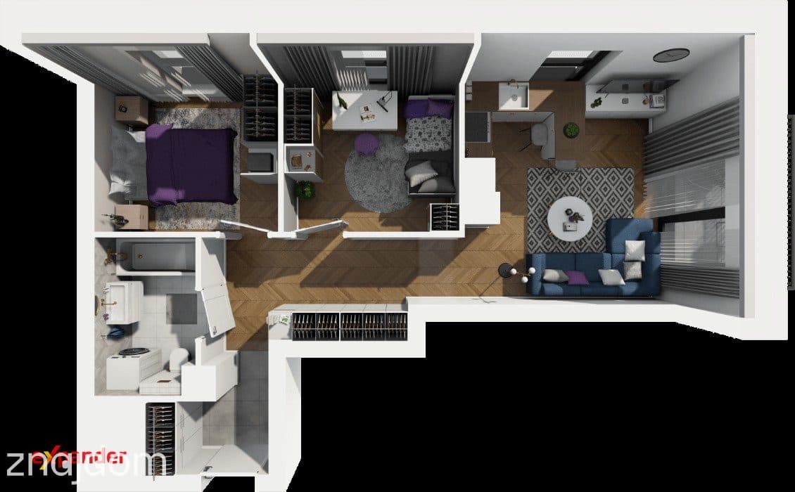 Nowe 3 pokoje | 49,31 m² | balkon | 2 piętro | Polesie | bez PCC i prowizji - zdjęcie 2