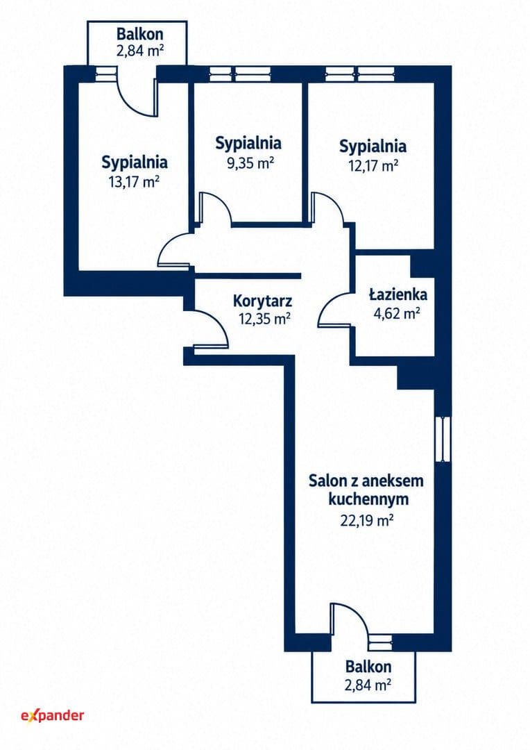 4 pokoje GOTOWE do własnej aranżacji | 2x Balkon! | Spokojna Dzielnica - zdjęcie 8