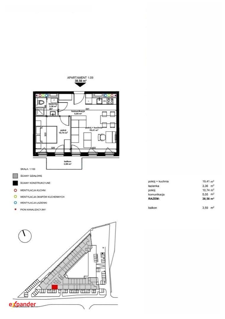 Apartament inwestycyjny 2-pokoje 38.00 m2 Ołtaszyn - zdjęcie 6