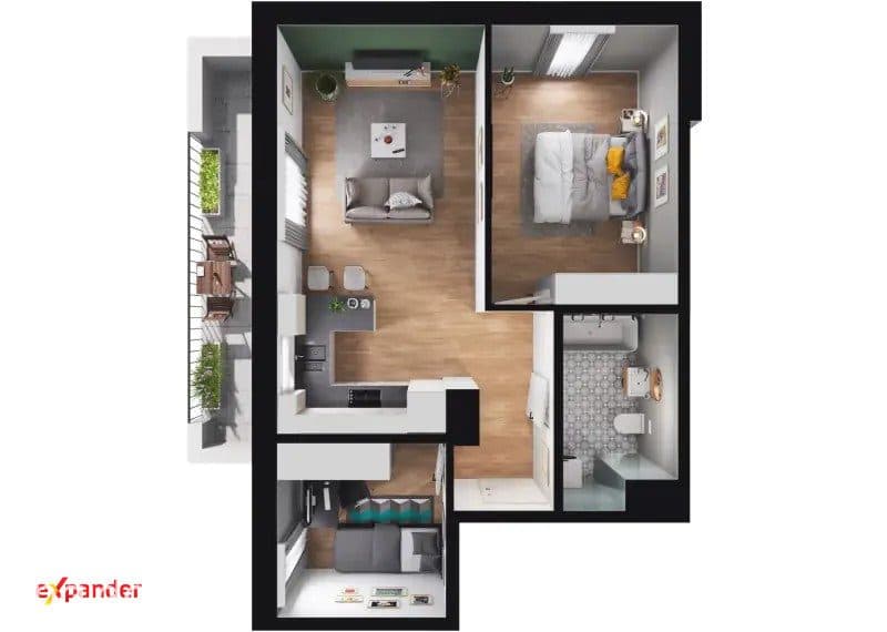 NOWE 3-pokojowe mieszkanie | 49,84 m²| BĘDZIN bez prowizji - zdjęcie 7