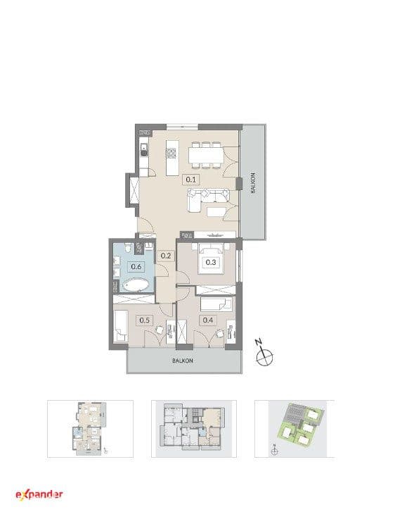 Przestronny 4-pokojowy apartament na ostatnim piętrze z dwoma dużymi balkonami - zdjęcie 11