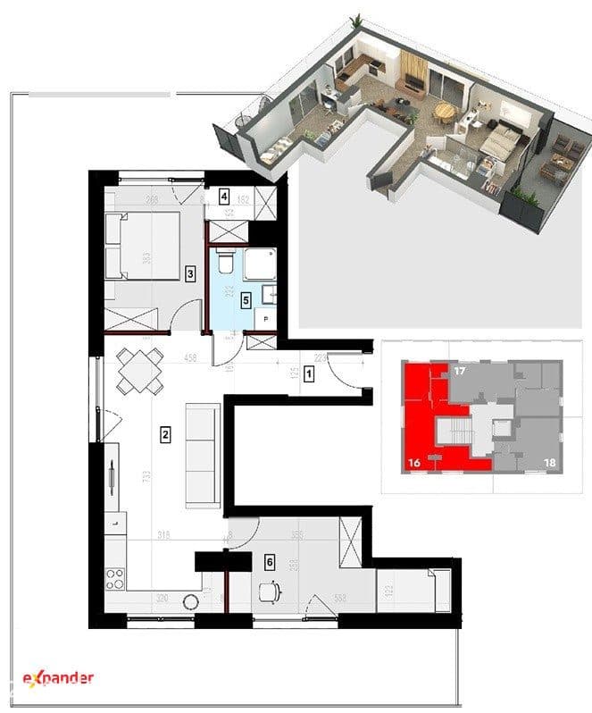Penthouse z tarasem 61,60 m² | Ostatnie piętro | Blisko Malty - zdjęcie 25