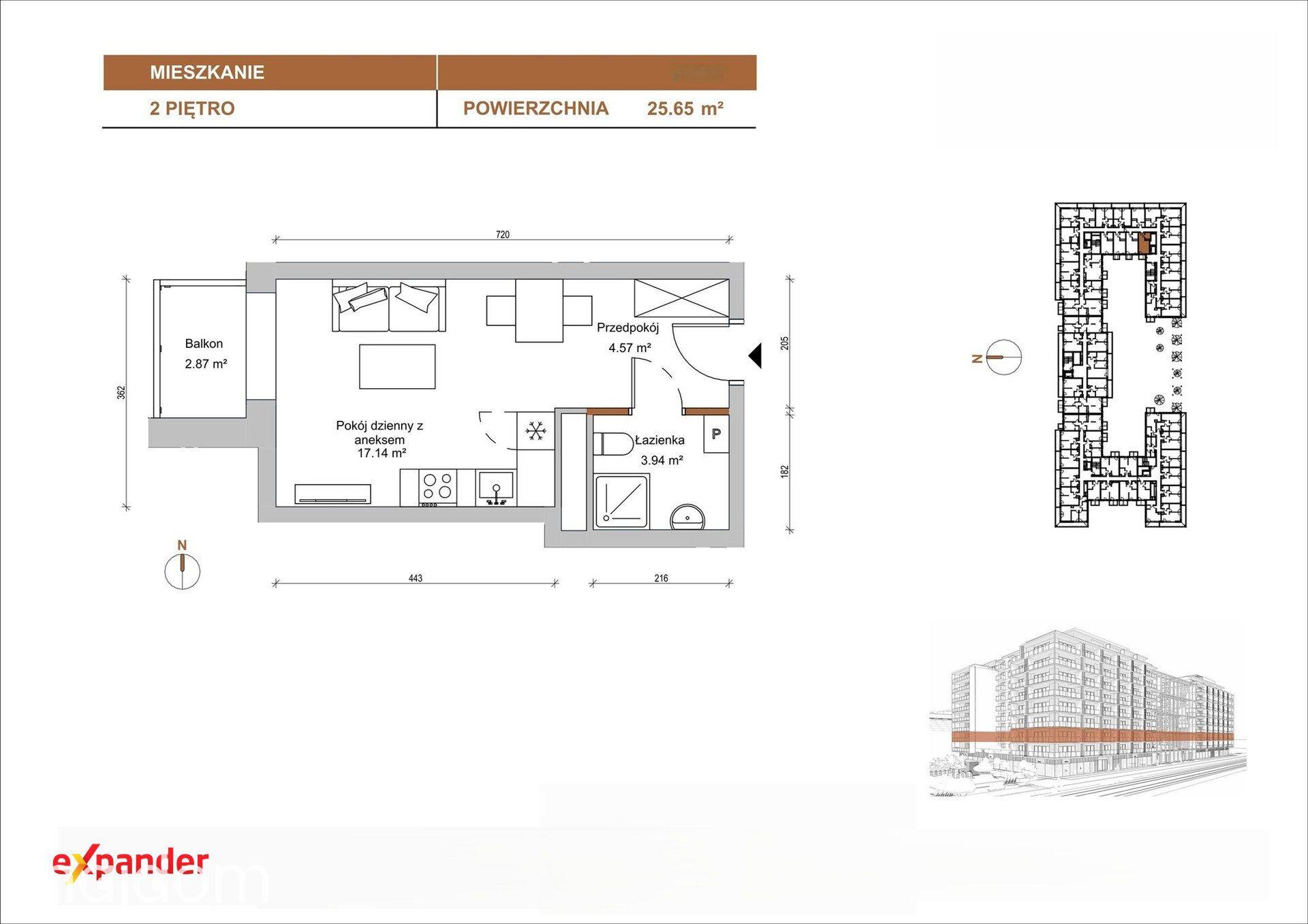 Centrum/Kawalerka/25,5m2/Balkon - zdjęcie 8