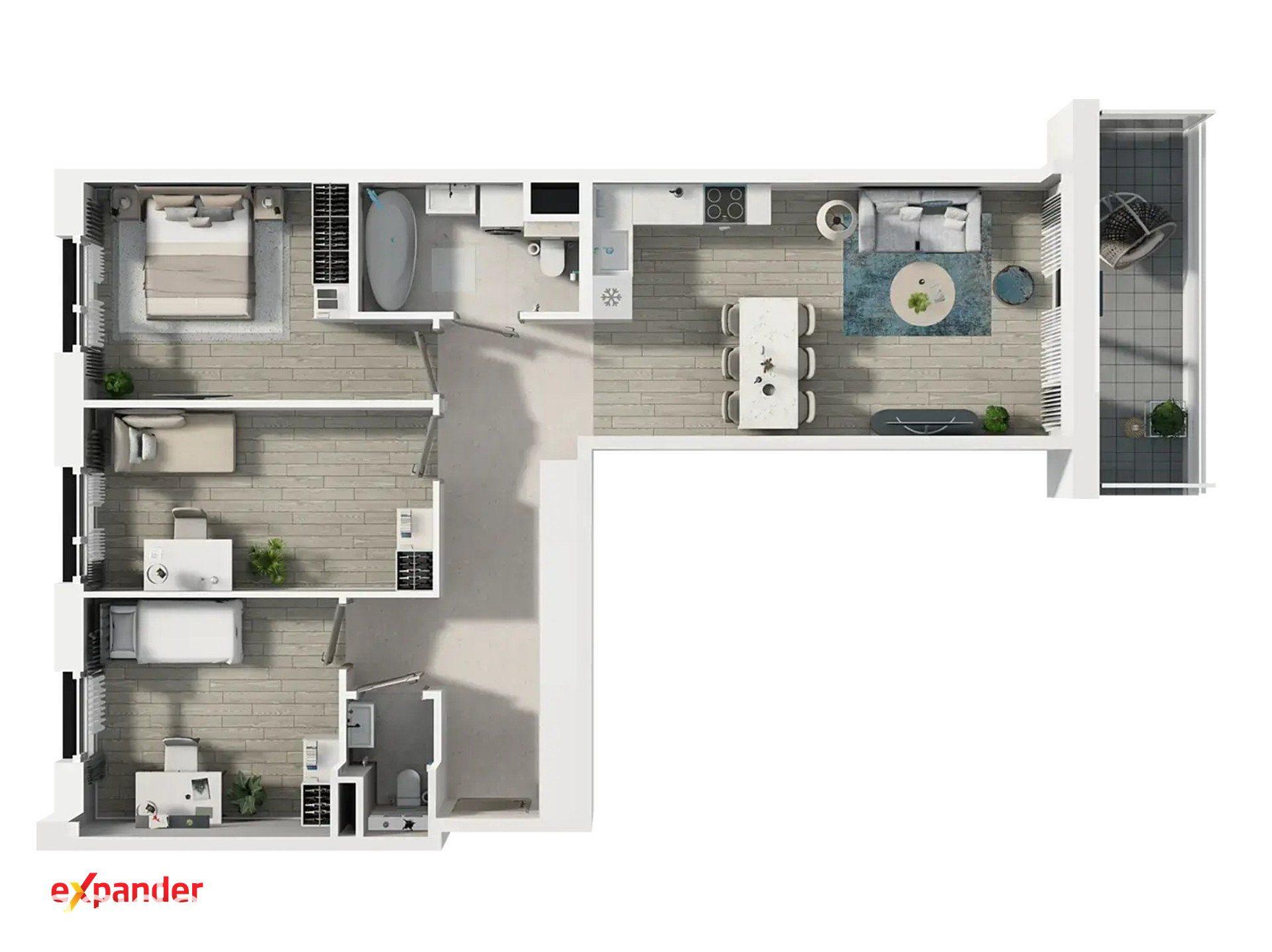 NOWA INWESTYCJA! 4 pokoje + balkon; 76,85 m2 os. Mokre - zdjęcie 10