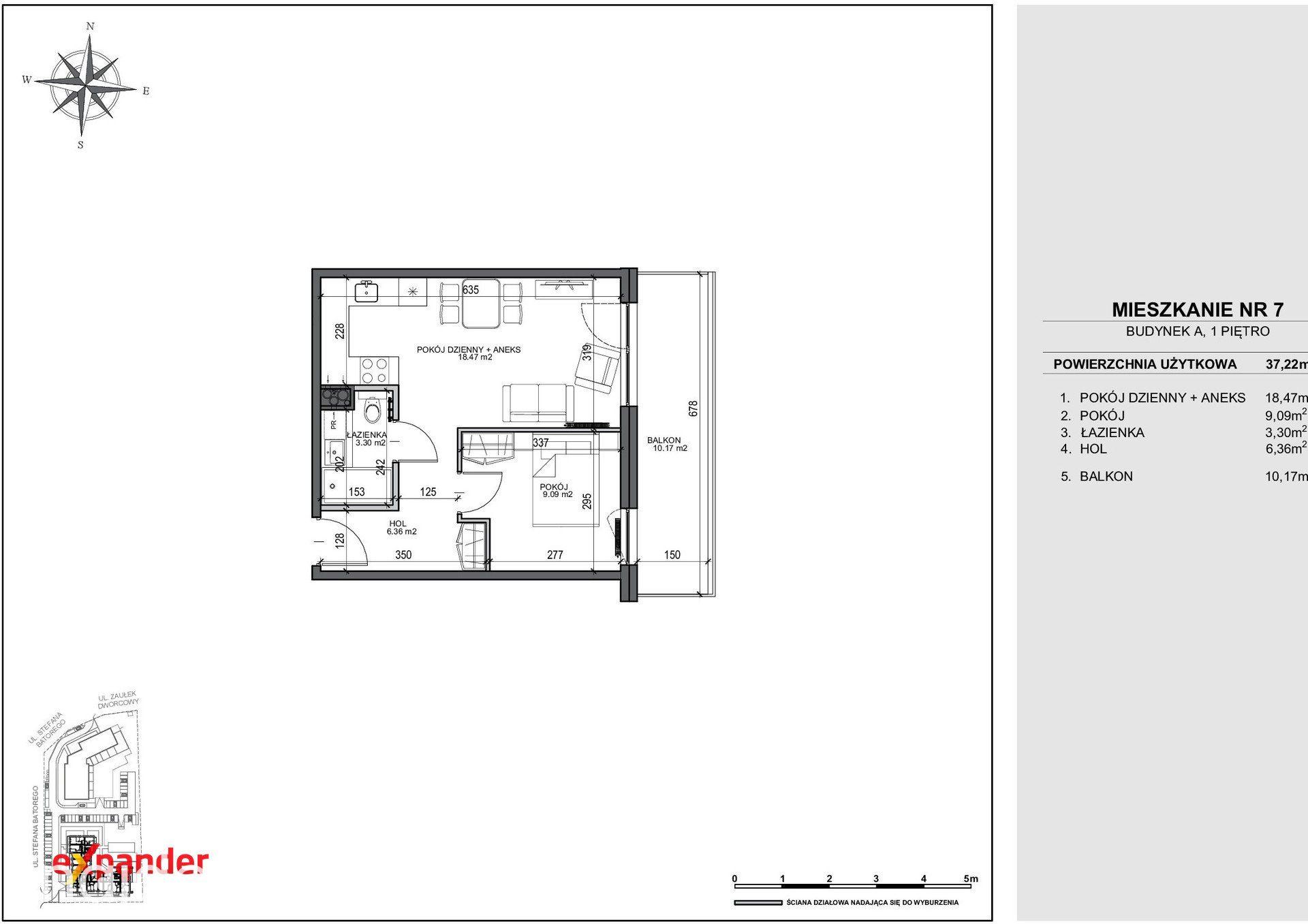 NOWA INWESTYCJA! 2 pokoje, 1 piętro 37,22 m2 os. Mokre - zdjęcie 11