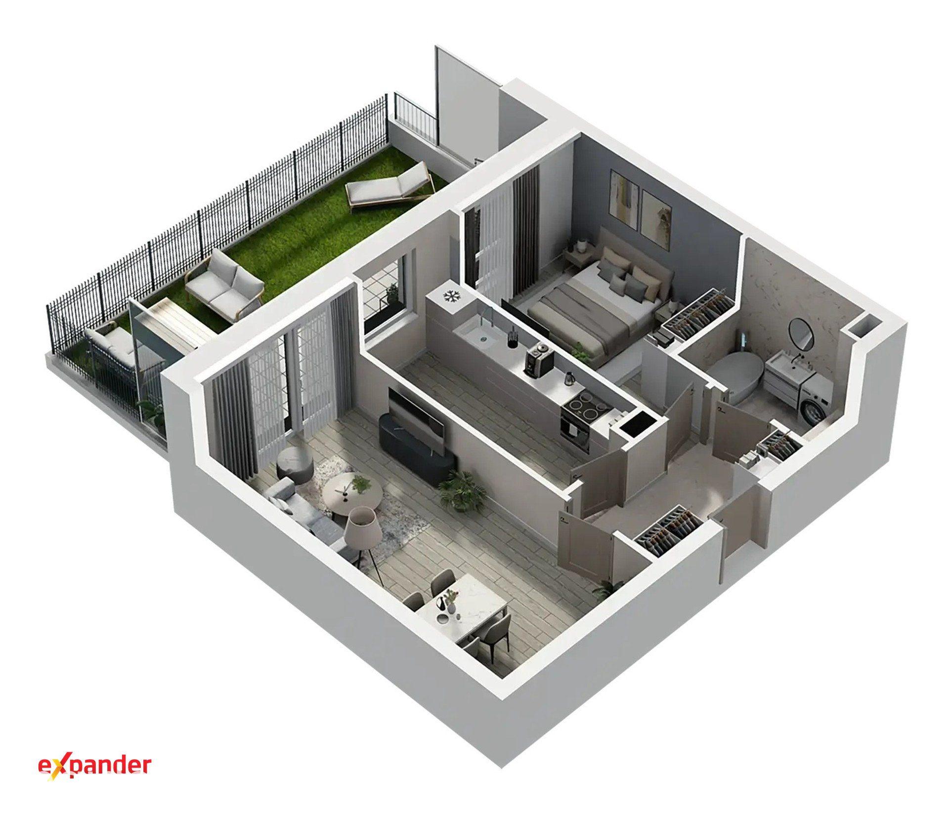 NOWA INWESTYCJA! 2 pokoje + ogródek; 46,50 m2 os. Mokre - zdjęcie 10