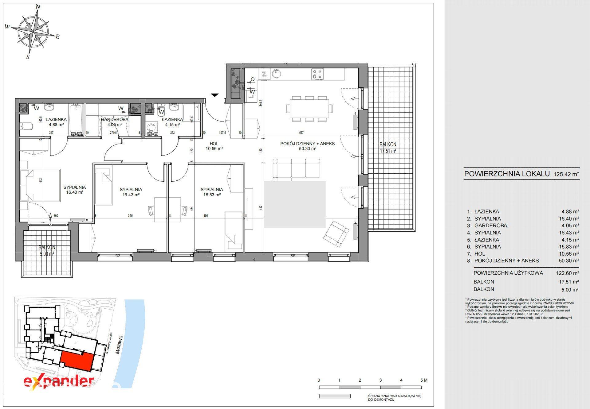 Apartament 4 pokojowy - pierwsza linia brzegowa Motławy - zdjęcie 14