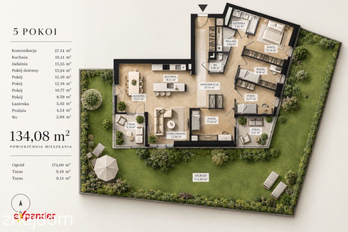 Sołacz | 134 m² | 5 pokoi | ogród 174 m² - zdjęcie 12