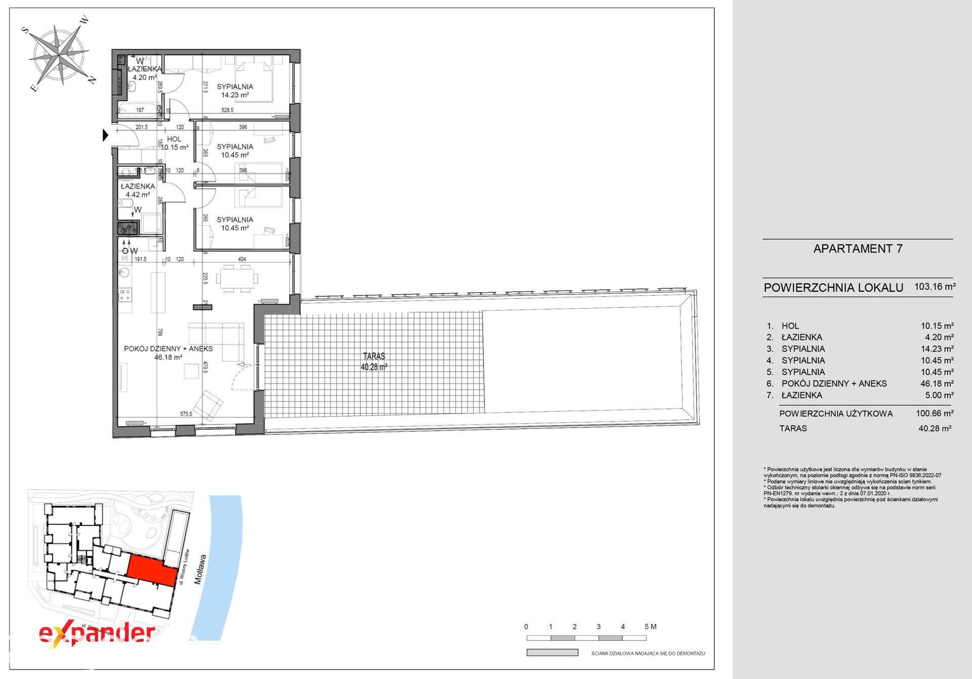Apartament 4 pokojowy z dużym tarasem - pierwsza linia brzegowa Motławy - zdjęcie 10