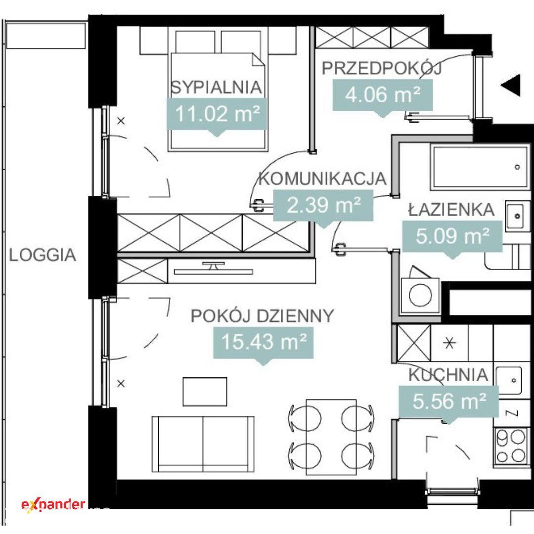 2 pokoje | 43.91 m² | Katowice | 0% prowizji - zdjęcie 6