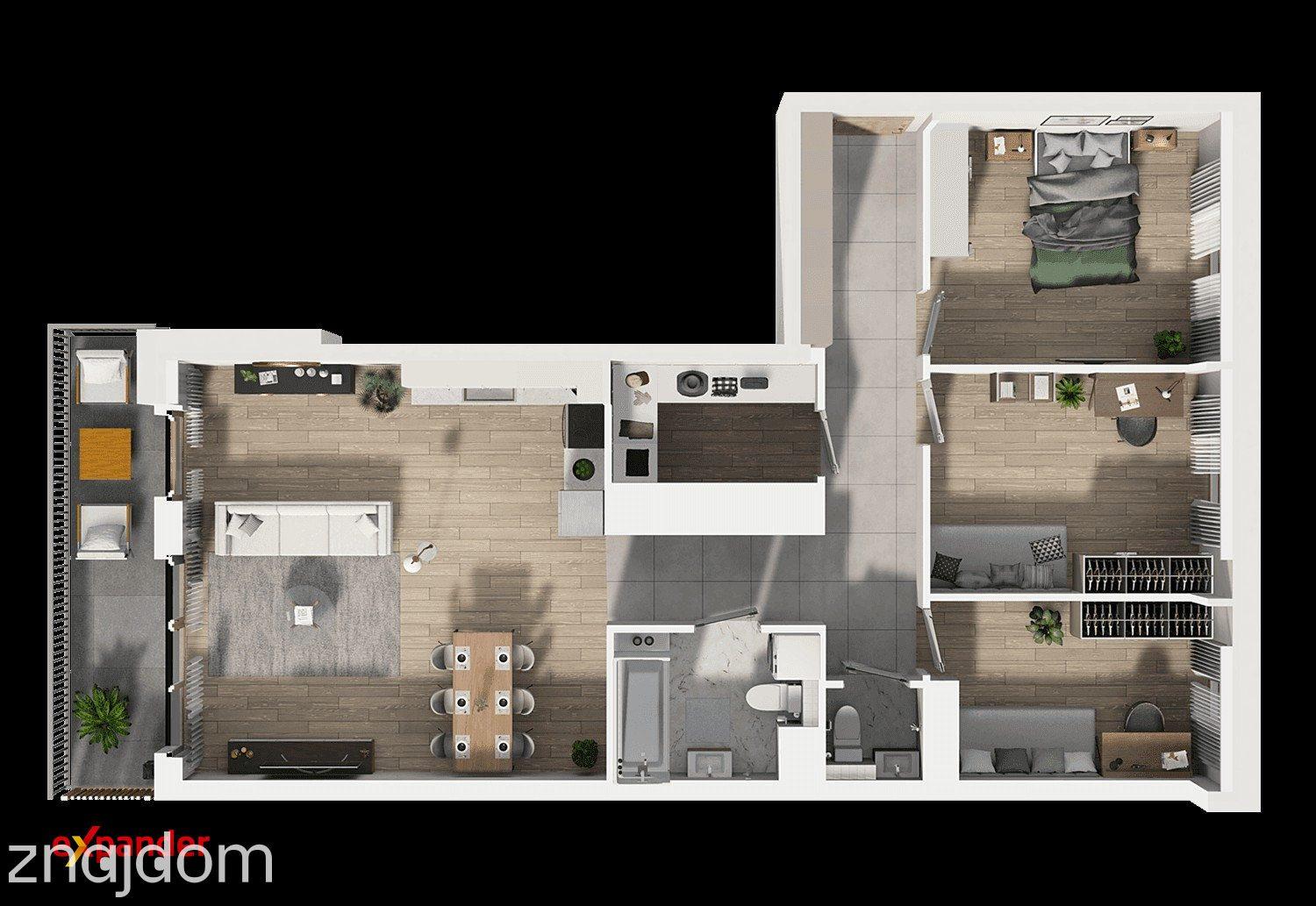 Nowa inwestycja! os. Mokre 4 pokoje 88,96 m2 + balkon - zdjęcie 12