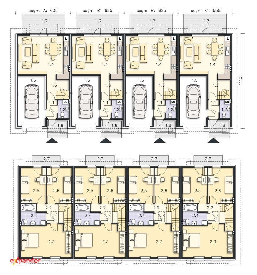 Dom szeregowy 120,48 m² z garażem i ogrodem | Miękinia - zdjęcie 8