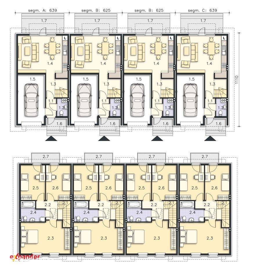 Dom skrajny szereg z garażem i dużym ogrodem 262 m² - zdjęcie 10