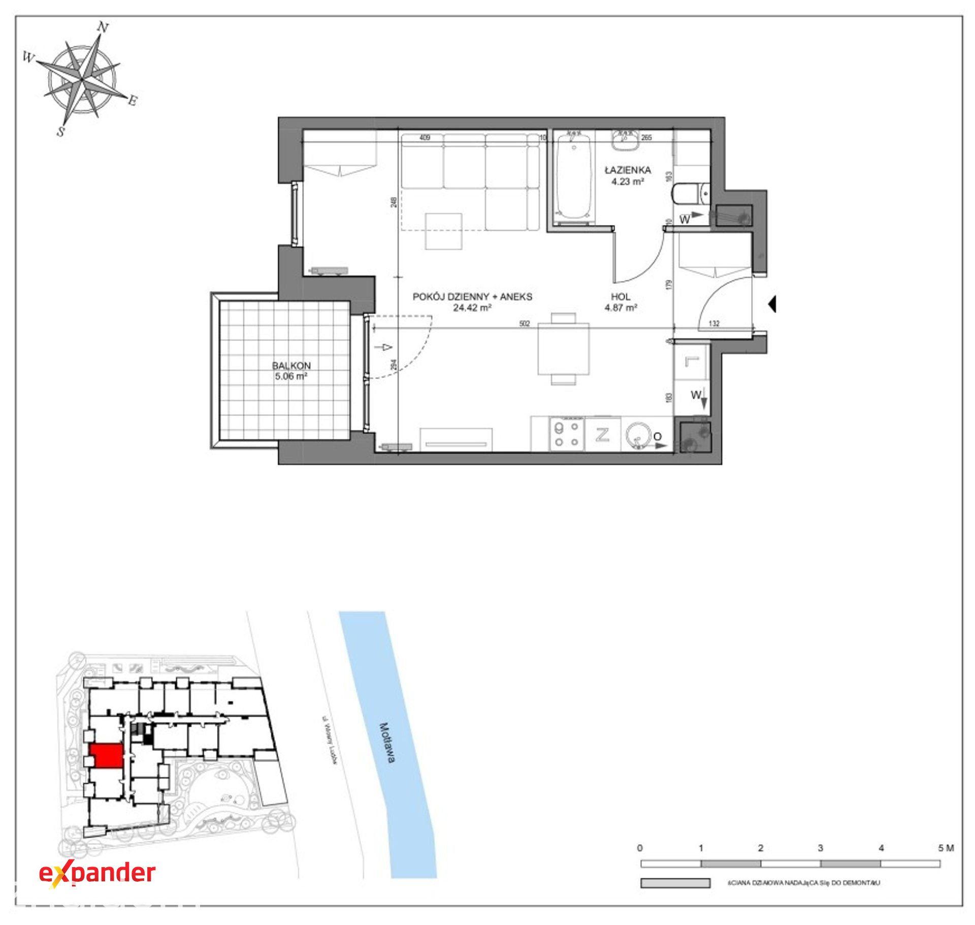 Apartament 33,52 m² nad Motławą | Blisko Starego Miasta - zdjęcie 5