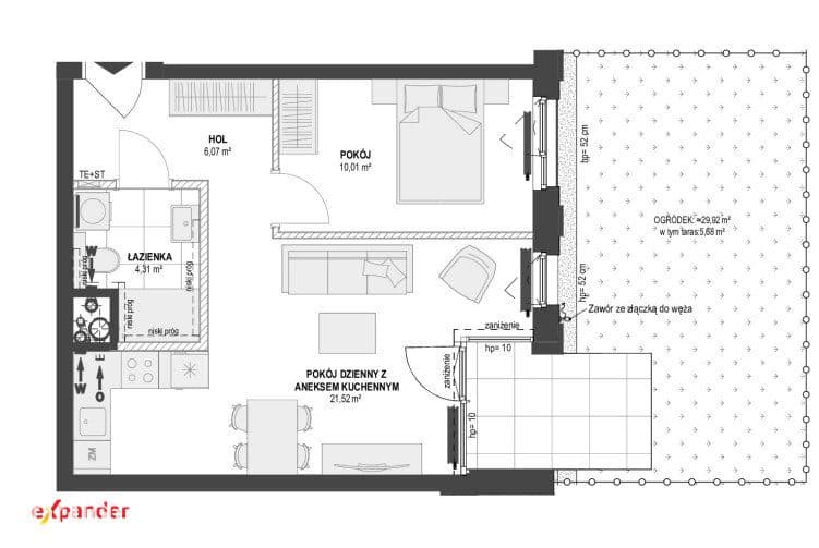 2-pokojowy apartament z ogrodem w prestiżowej części Gdańska - zdjęcie 6