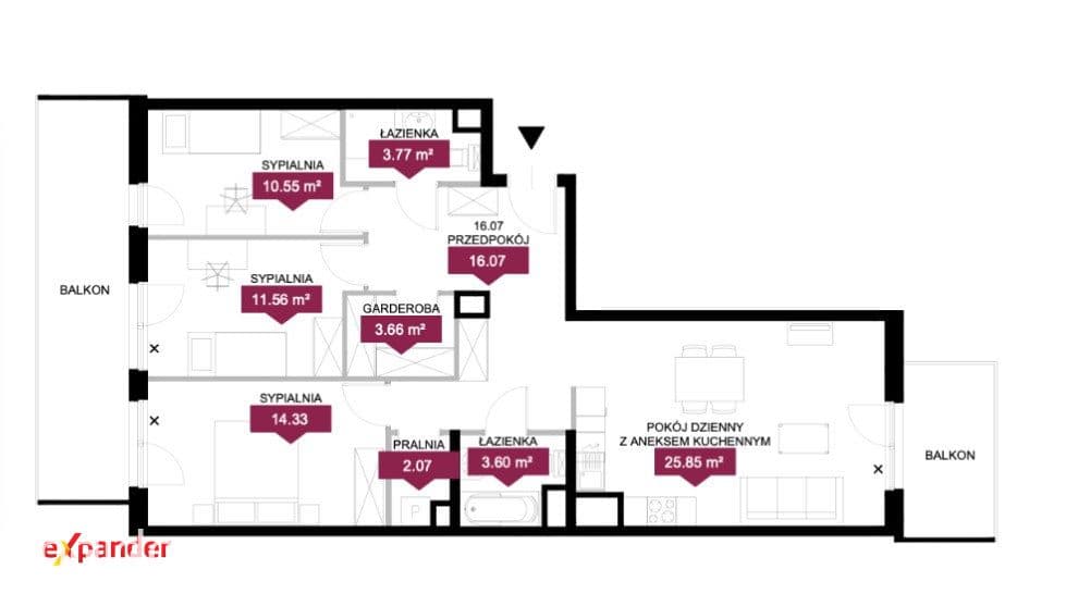 4 pokoje | 92 m² | 2 balkony | 2 łazienki | Jeżyce - zdjęcie 14