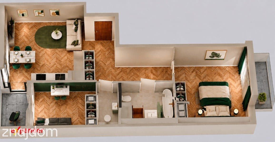 3 pokoje | Dla Rodziny | Łazienka + WC | Blisko Centrum | 2x Loggia - zdjęcie 10