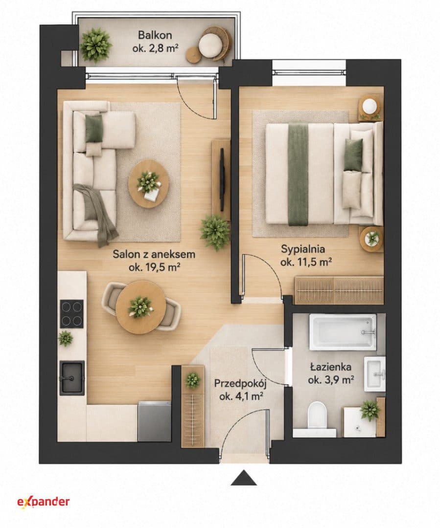 Nowe 2-Pokoje 40 m² Krzyki Tarnogaj Armii Krajowej