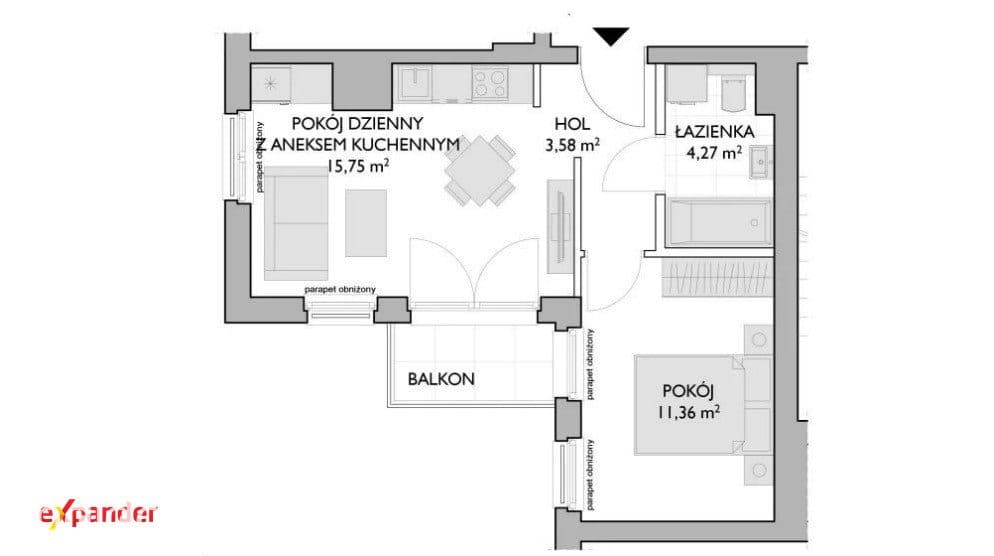 2-pokojowe mieszkanie z balkonem | Rumia | - zdjęcie 5