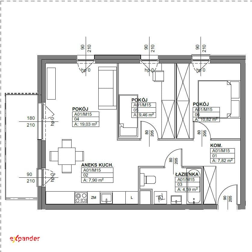 3 pokoje | 60 m² | strefa dzienna 27 m² | duży balkon | odbiór XI 2026 - zdjęcie 5