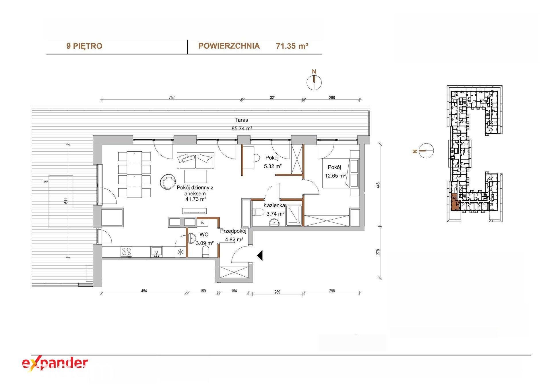 Piękny apartament z dużym tarasem - zdjęcie 11
