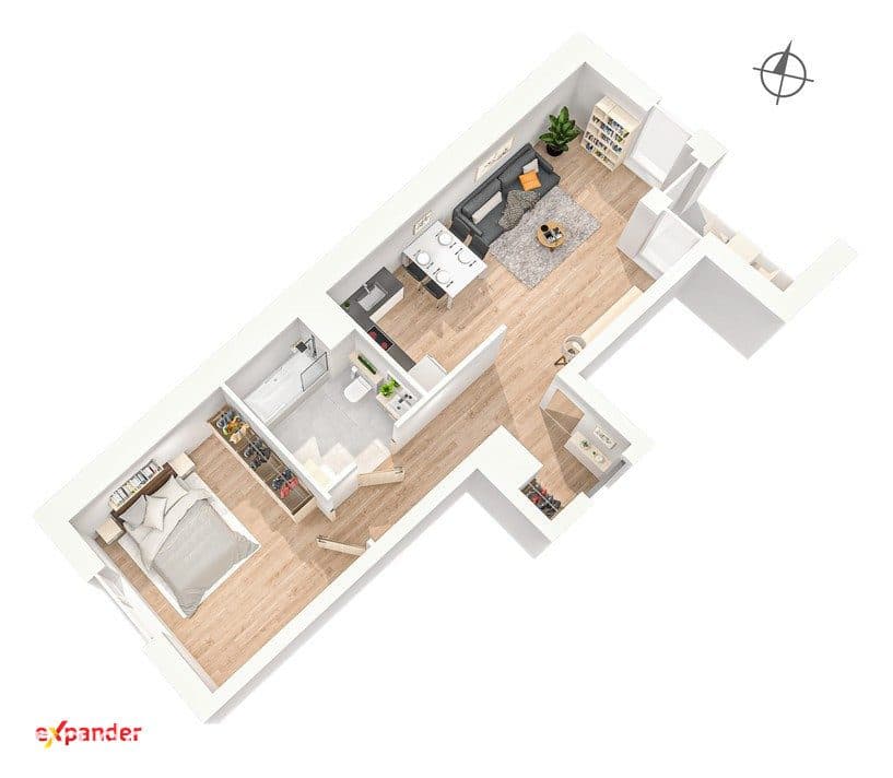 Gotowy Apartament 2 pokojowy przy Sky Tower/ Loggia - zdjęcie 7