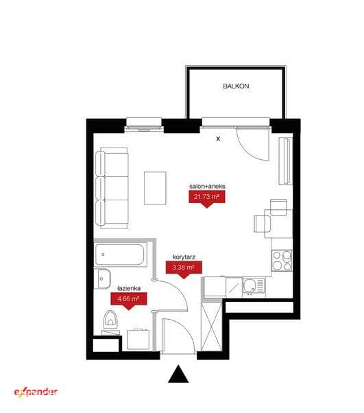 Nowa Kawalerka 30mkw/ Nowoczesna inwestycja/Balkon - zdjęcie 6