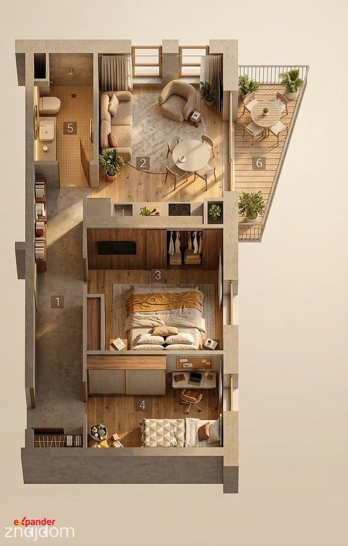 3 pokoje z antresolą | 45.10 m² | Katowice | 0% prowizji