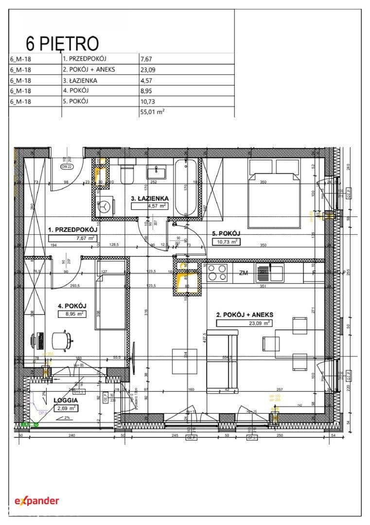 Nowy Apartament 3-pokojowy blisko Skytower Krzyki Centrum - zdjęcie 7