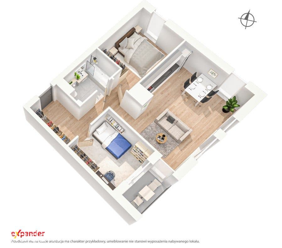Nowy Apartament 3-pokojowy blisko Skytower Krzyki Centrum - zdjęcie 6