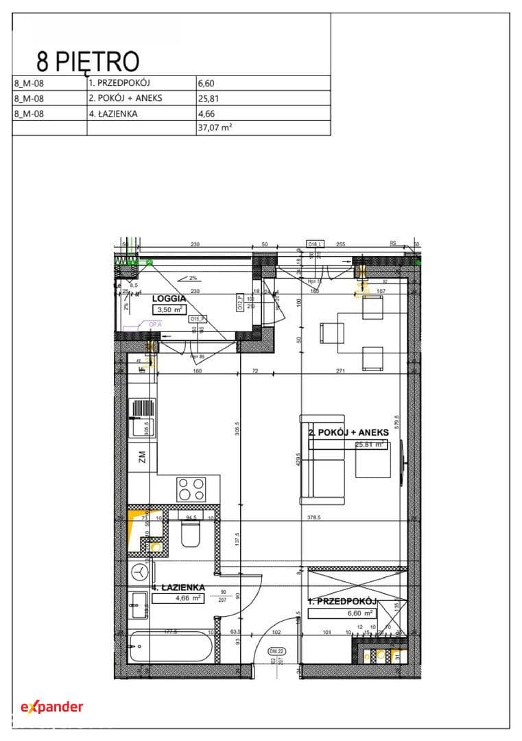Atrakcyjne 1 lub 2 pokojowe 37.30 m2 blisko Skytower Krzyki - zdjęcie 7
