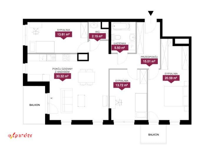 Naroznikowy 4 pok. apartamanent bardzo blisko centrum - zdjęcie 23