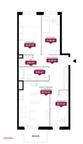 Dwustronny 4 pok. apartament w promocyjnej cenie - zdjęcie 21