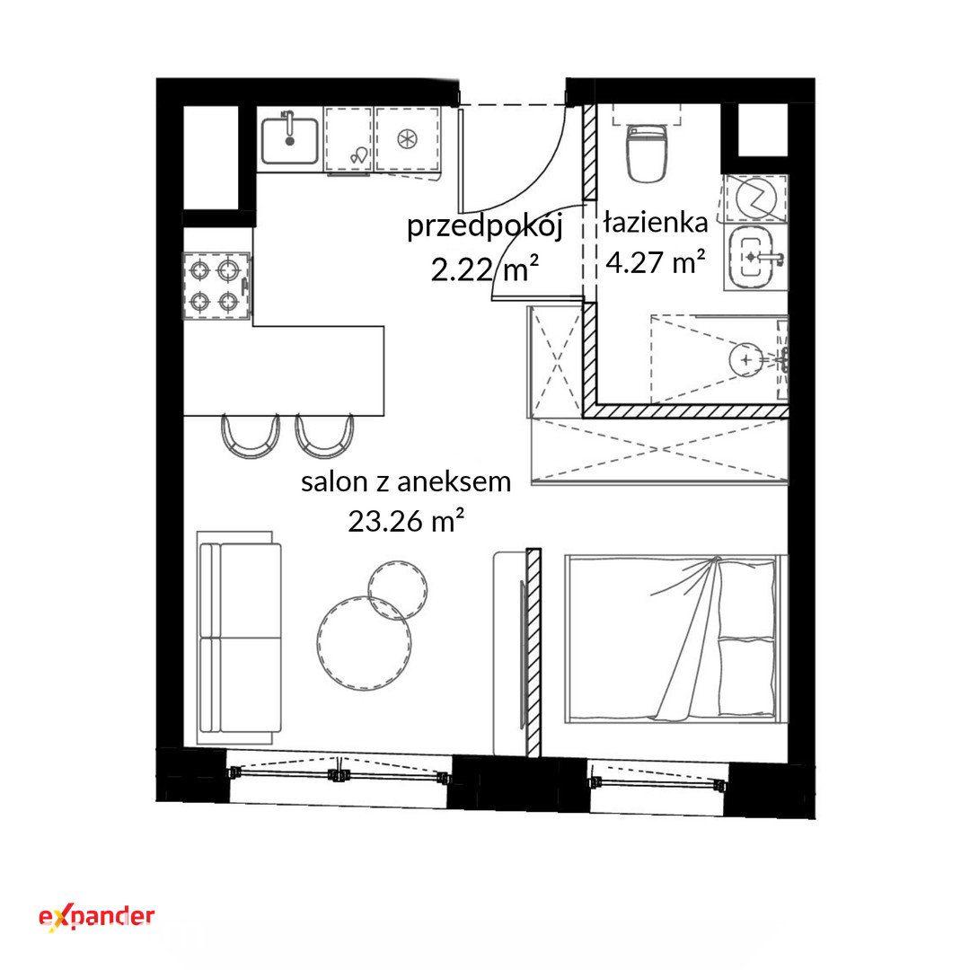 Kawalerka 29.75 m² | Katowice przy Spodku | 0% prowizji - zdjęcie 9
