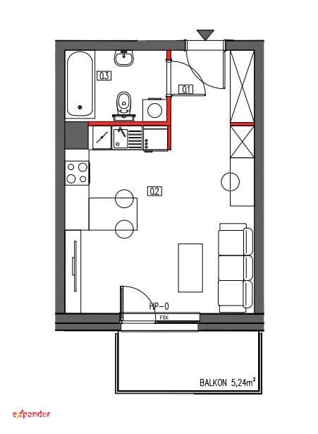 Mieszkanie 29,75 m²w Kątach Wrocławskich-stan deweloperski, bez prowizji i bez PCC - zdjęcie 6