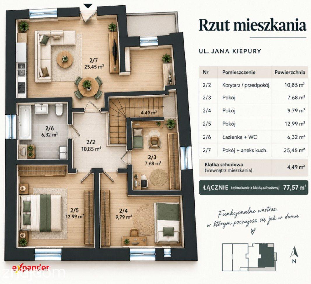 Nowoczesne 4 pokoje 77,57 m² / Miejsce parkingowe / 0%prowizji - zdjęcie 13