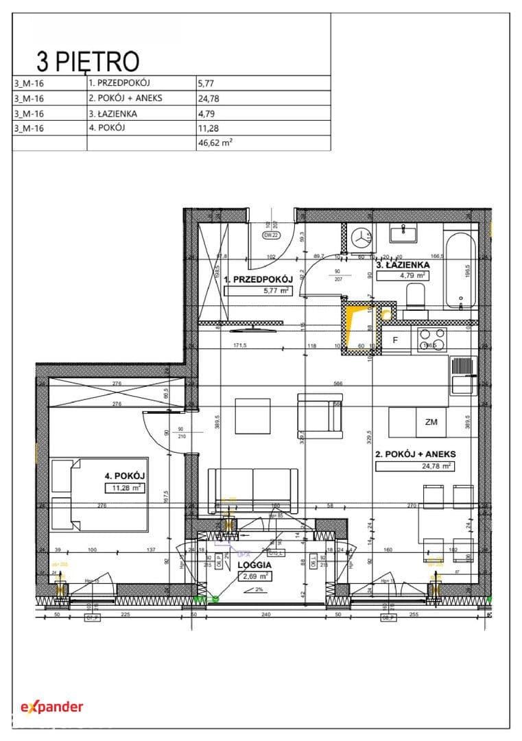 Nowe 2-pokojowe 46.72 m2 Centrum blisko Skytower - zdjęcie 7