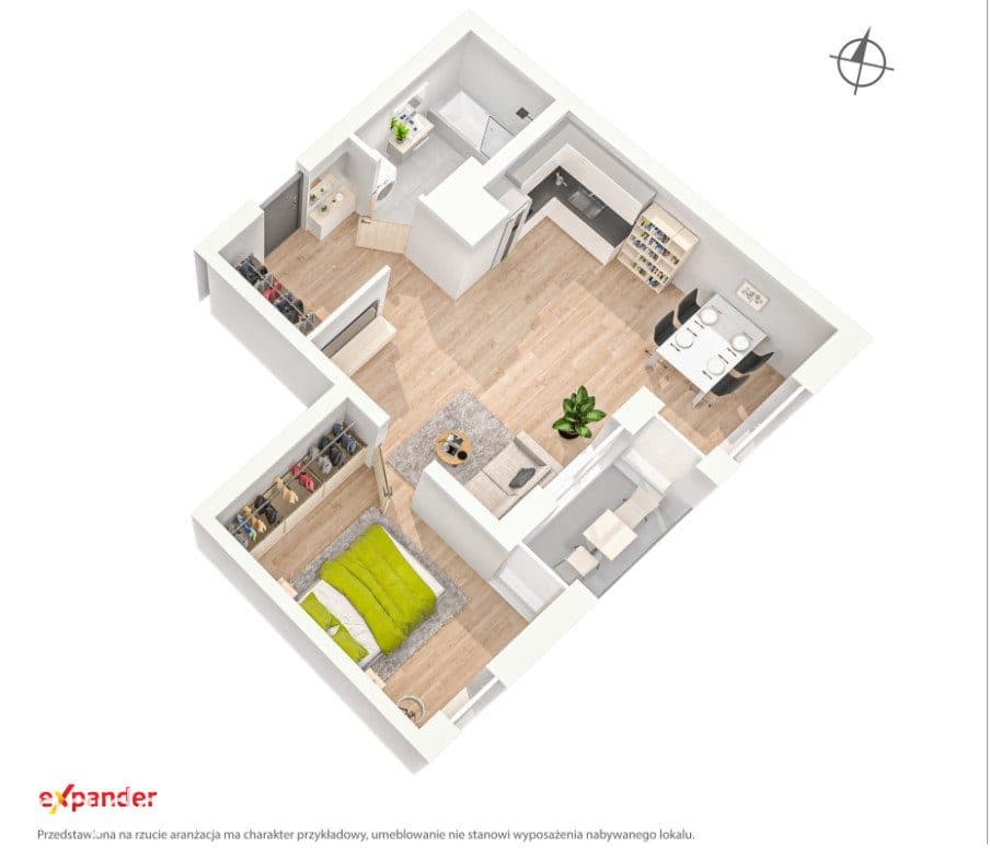Nowe 2-pokojowe 46.72 m2 Centrum blisko Skytower - zdjęcie 2