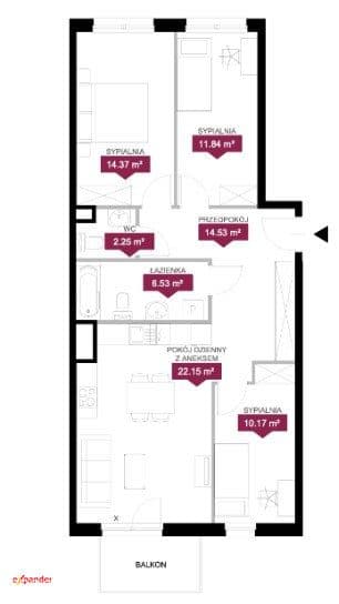 Dwustronny 4 pokojowy apartament w promocyjnej cenie - zdjęcie 20