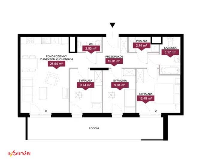 Ostatnie piętro - duży balkon - południe - zdjęcie 2