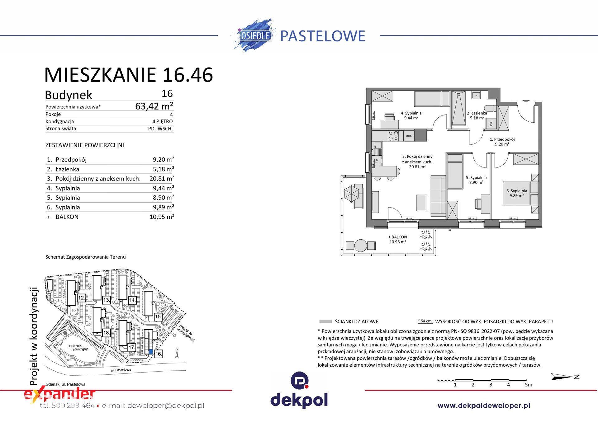 4 pokoje z dużym balkonem | Gdańsk Południe | 63,42 m² - zdjęcie 9
