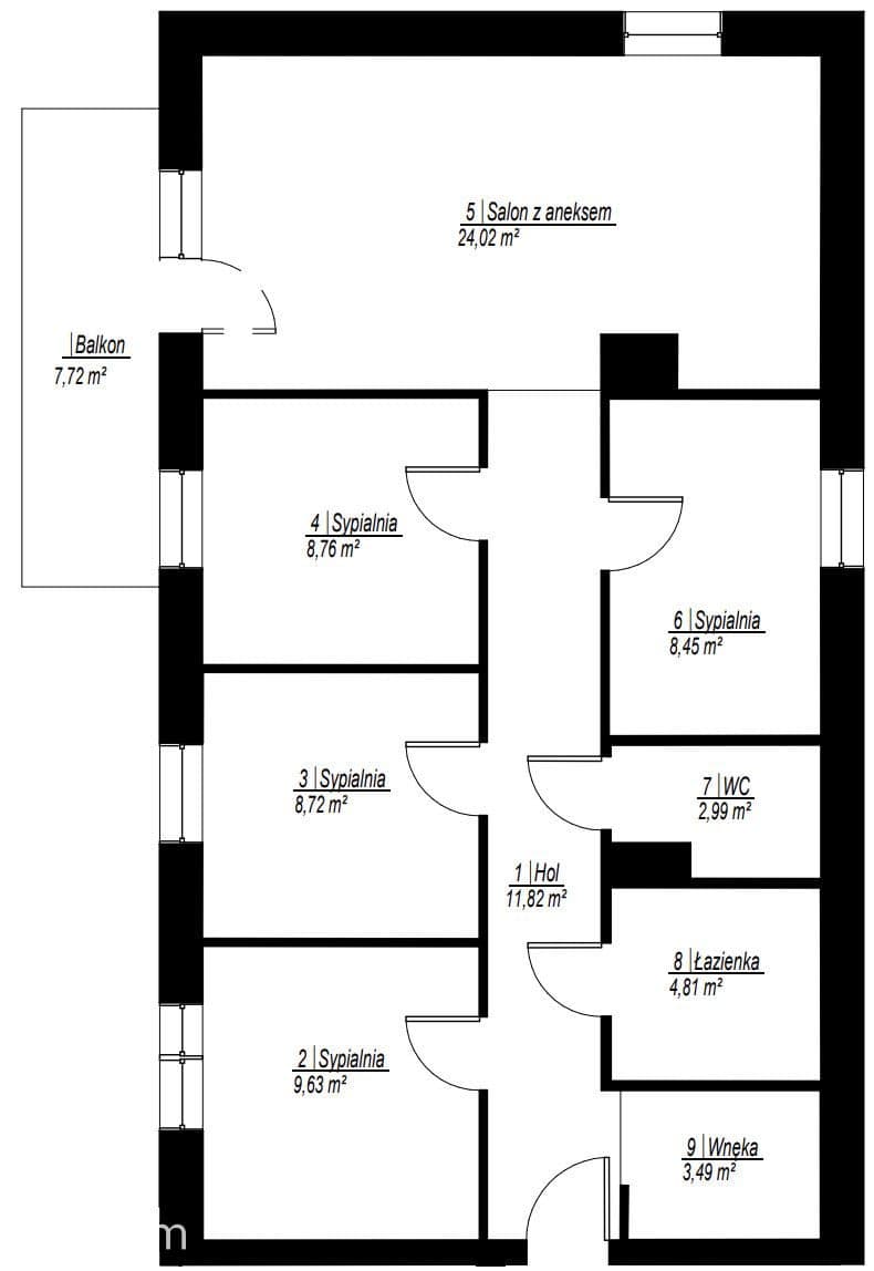 Grunwald, 5 pok, balkon, tramwaj, Promocja* - zdjęcie 2