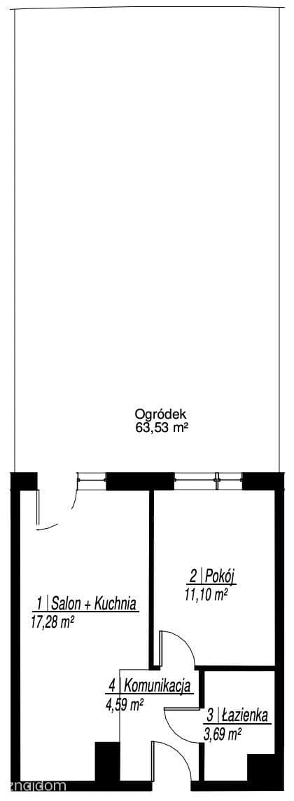 2 pokoje, ogród, zielona okolica. Bez prowizji! - zdjęcie 2