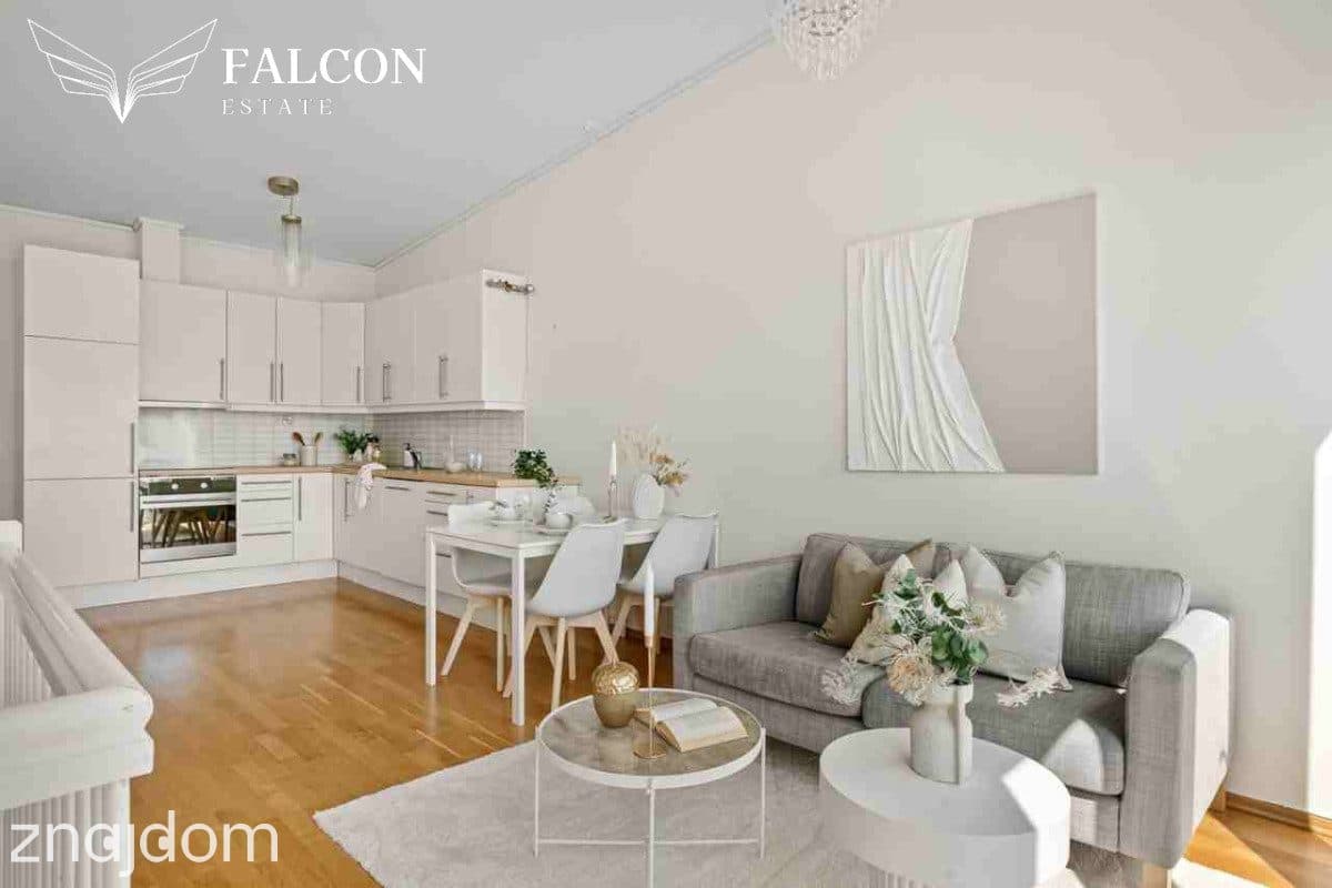 apartament z balkonem, jasny, zieleń, tramwaj