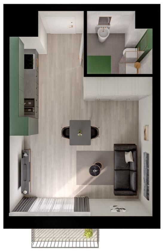 apartament z balkonem, zieleń. Bez prowizji! - zdjęcie 5