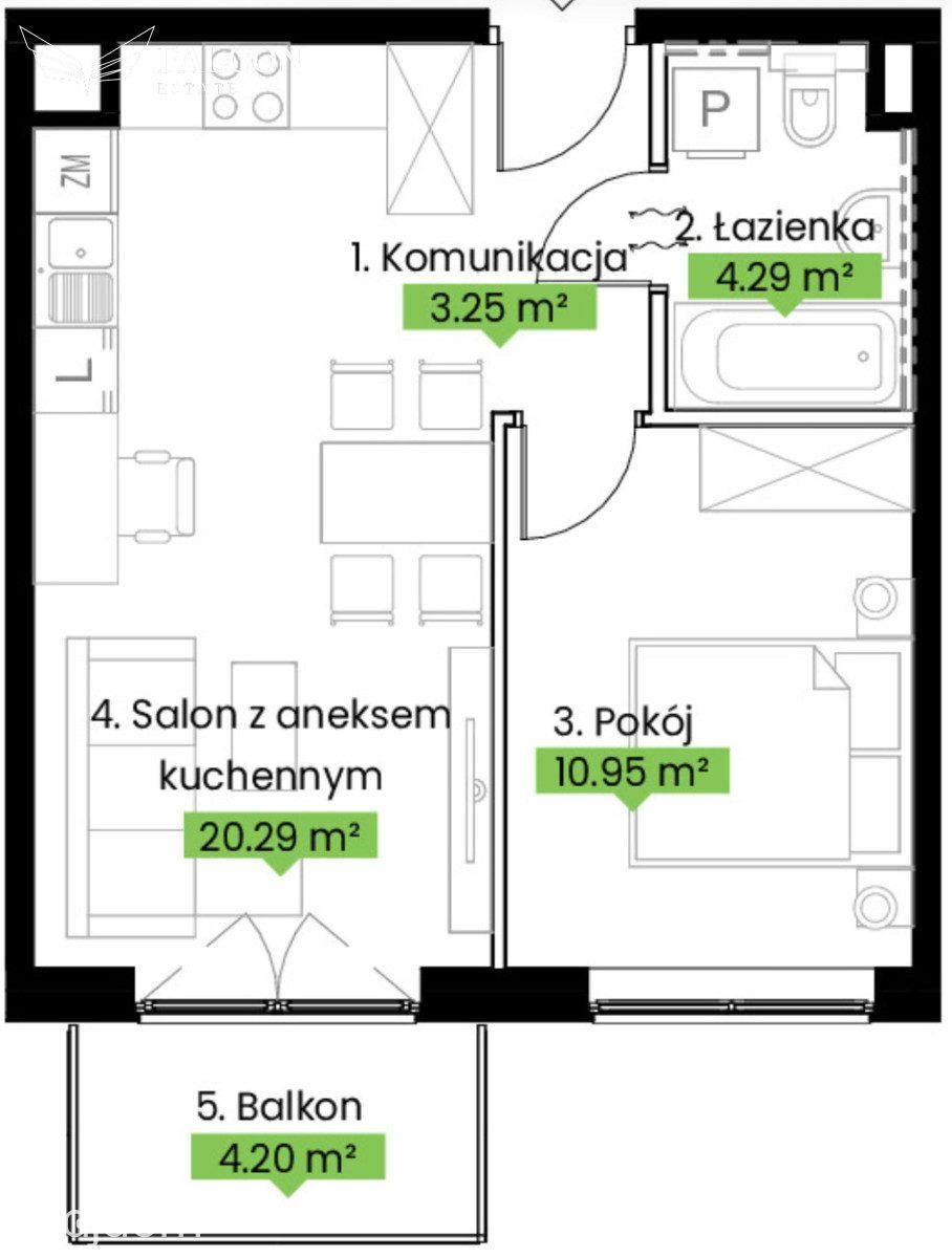 2 pokoje, balkon, zieleń, komunikacja, 0% prowizji - zdjęcie 8