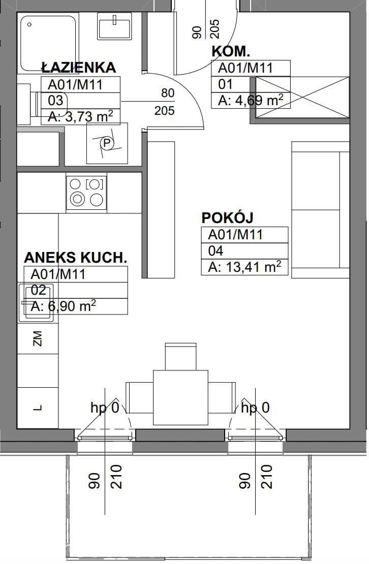 apartament z dużym balkonem, blisko centrum, 0% - zdjęcie 2