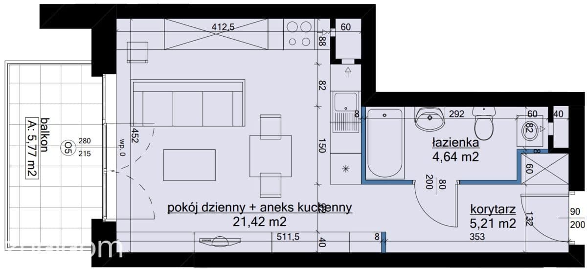 Apartament z dużym balkonem na Winogradach, 0% - zdjęcie 2